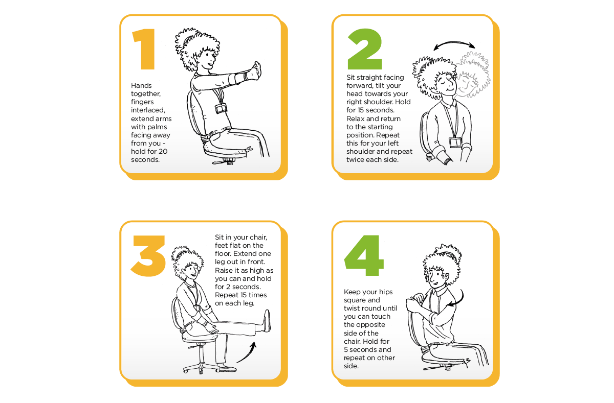 Stretching exercise graphics