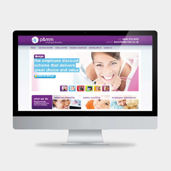 Employee benefits marketing website