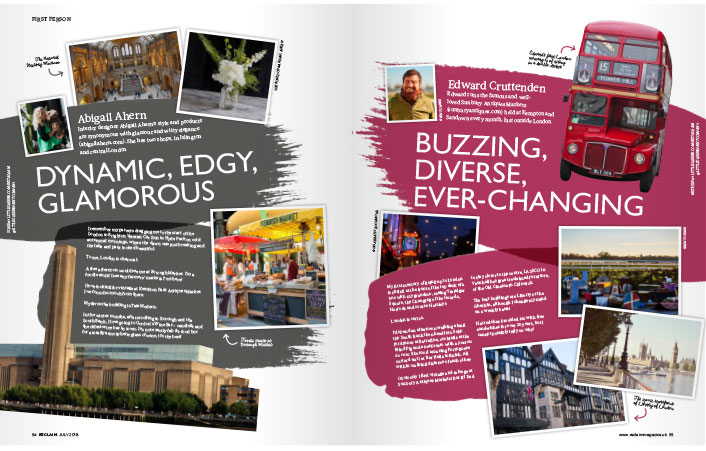 A creative feature spread